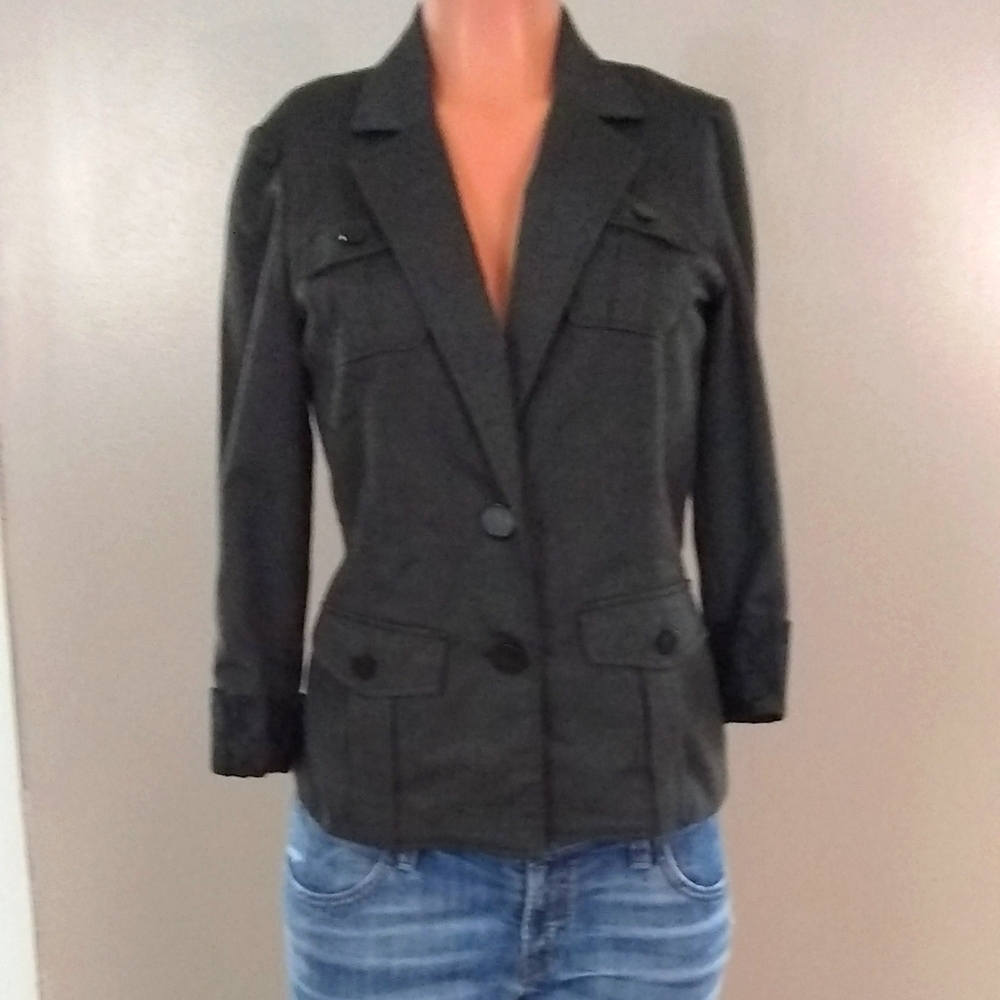 Maurices Single Breasted Gray Jacket